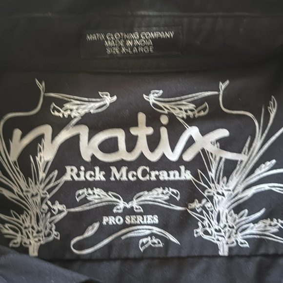 Matix Rick McCrank Signature All Black Button Up Mens Size XL - Picture 2 of 4